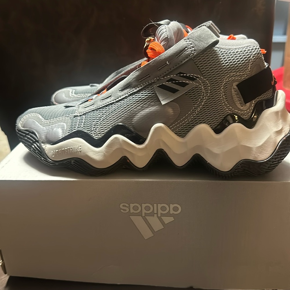 adidas Exhibit B Candace Parker Mid Basketball Shoes: GRAY/ORANGE: NWT: SIZE 8